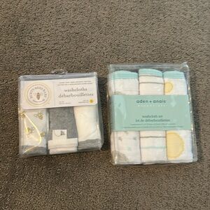 Brand new baby washcloths. Burt’s bees baby and Aden and anais brands